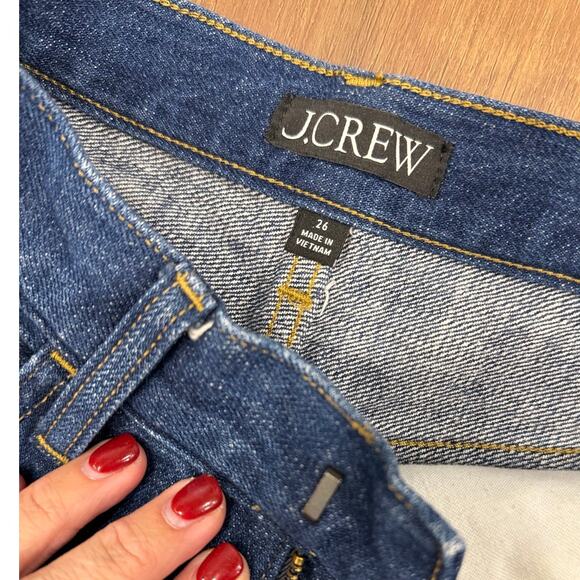 J.Crew Denim Front Slit Midi Skirt in Medium Rinse Wash size 26 - Picture 5 of 5